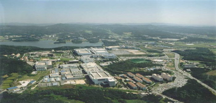 Panoramic view of Samsung Electronics' semiconductor production facilities in Giheung